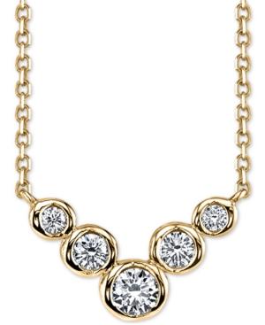 Sirena Energy Diamond Frontal Necklace (1/4 Ct. T.w.) In 14k White And Yellow Gold