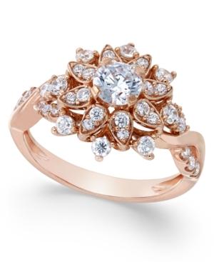Diamond Flower Ring (1 Ct. T.w.) In 14k Rose Gold