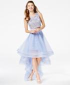 Say Yes To The Prom Juniors' High-low Popover Gown, A Macy's Exclusive Style