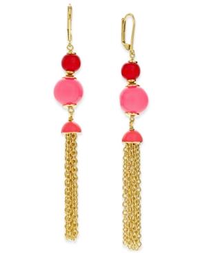 Kate Spade New York That's A Wrap Gold-tone Beaded Tassel Earrings