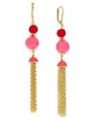 Kate Spade New York That's A Wrap Gold-tone Beaded Tassel Earrings