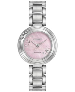 Citizen Women's Carina Diamond Accent Stainless Steel Bracelet Watch 28mm Em0460-50n