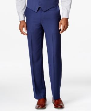 Sean John New Blue Solid Classic-fit Pants