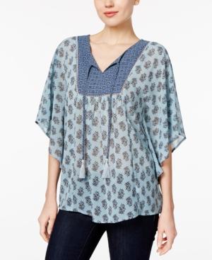 Style & Co Printed Dolman-sleeve Top, Only At Macy's