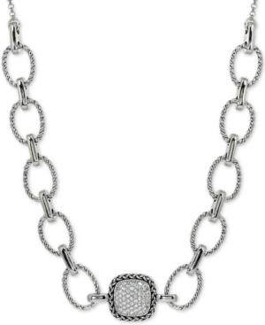 Giani Bernini Cubic Zirconia Pave 18 Statement Necklace In Sterling Silver, Created For Macy's