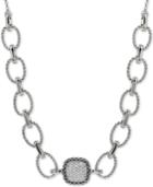 Giani Bernini Cubic Zirconia Pave 18 Statement Necklace In Sterling Silver, Created For Macy's