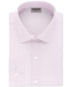 Kenneth Cole Reaction Men's Slim-fit Techni-cole Performance Flex Collar Lilac Print Dress Shirt