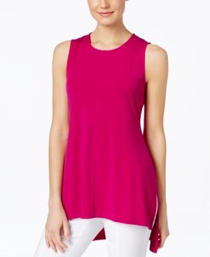 Alfani Petite High-low Sleeveless Top, Only At Macy's