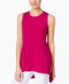 Alfani Petite High-low Sleeveless Top, Only At Macy's