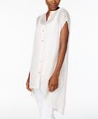 Eileen Fisher Linen-blend High-low Shirt, Regular & Petite