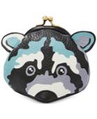 Fossil Raccoon Leather Coin Purse