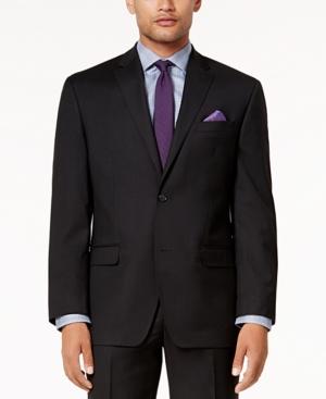 Sean John Men's Classic-fit Stretch Solid Black Suit Jacket