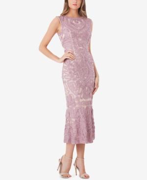 Js Collections Embroidered Soutache Midi Dress