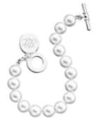 Lauren Ralph Lauren Glass Pearl Toggle Bracelet (10 Mm)