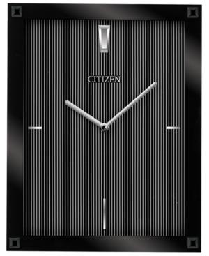 Citizen Gallery Black Glass Rectangular Wall Clock