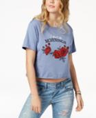 Pretty Rebellious Juniors' Graphic-print Cropped T-shirt