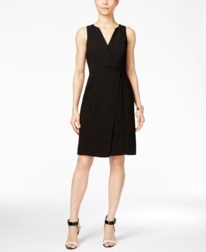 Bcbgeneration Sleeveless Faux-wrap Sheath Dress