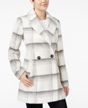 Bcx Juniors' Double-breasted Plaid Coat