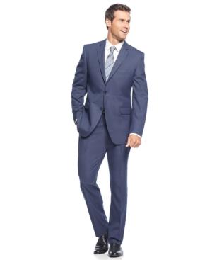 Perry Ellis Sharkskin Slim-fit Suit