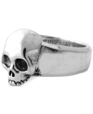 King Baby Men's Hamlet Skull Ring In Sterling Silver