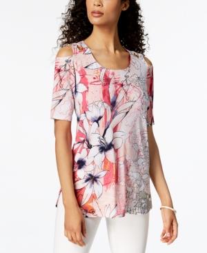 Jm Collection Cold-shoulder Tunic, Created For Macy's