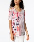 Jm Collection Cold-shoulder Tunic, Created For Macy's