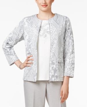 Alfred Dunner Petite Veneto Valley Printed Jacket