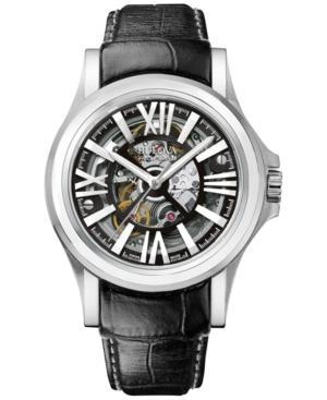 Bulova Accuswiss Men's Kirkwood Black Leather Strap Watch 40mm 63a122