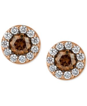 Le Vian Chocolatier Diamond Stud Earrings (3/4 Ct. T.w.) In 14k Rose Gold