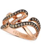 Le Vian Chocolatier Diamond Abstsract Swirl Ring (1/2 Ct. T.w.) In 14k Rose Gold