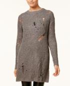 Planet Gold Juniors' Ripped Sweater Tunic