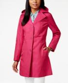 Anne Klein Hooded Water Resistant Button-front Trench Coat