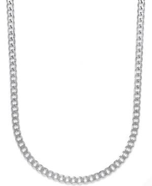 Men's Curb Chain Necklace In Sterling Silver