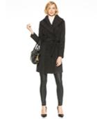 Calvin Klein Shawl-collar Boucle-knit Wrap Coat