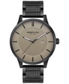 Kenneth Cole New York Men's Black Ion-plated Stainless Steel Bracelet Watch 44mm