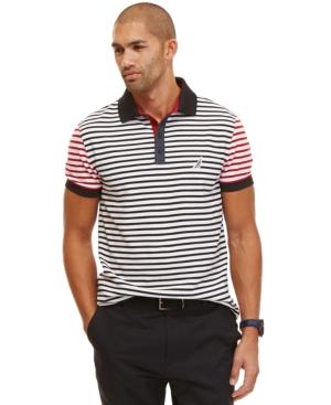 Nautica Men's Slim Fit Striped Polo Shirt