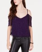 Xoxo Juniors' Shine Pleated Off-the-shoulder Top