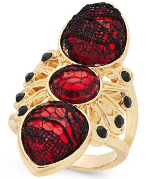 Thalia Sodi Gold-tone Crystal And Lace Statement Ring, Only At Macy's