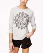 Hybrid Juniors' Long-sleeve Graphic Top