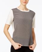 Weekend Max Mara Silk-front Colorblocked Top