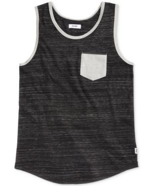 Univibe Men's Rick Marled Cotton Pocket Tank Top