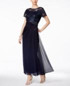 Alex Evenings Embellished Ruched A-line Gown