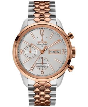 Bulova Accuswiss Men's Automatic Chronograph Murren Two-tone Stainless Steel Bracelet Watch 41mm 65c114