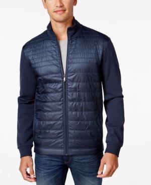 Hugo Boss Green Men's Mixed-media C-pizzoli Bomber Jacket