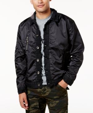 American Stitch Men's Frayed Denim-trim Jacket