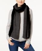 Dkny Faux Fur & Knit Scarf, Created For Macy's