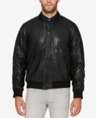 Marc New York Men's Faux Leather Bomber Jacket