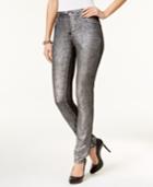 Inc International Concepts Metallic Skinny Jeans, Created For Macy's