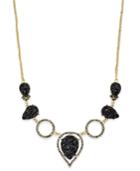 Inc International Concepts Gold-tone Jet Glitter And Pave Statement Necklace, Only At Macy's