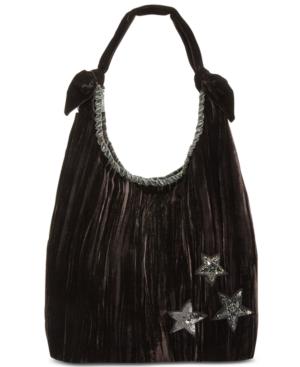 Steve Madden Velvet Pleated Medium Hobo